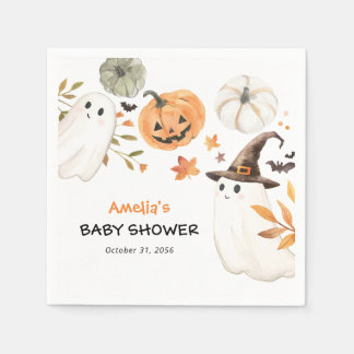 Serviette En Papier Baby Shower personnalisé Little Boo Halloween