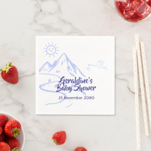 Serviette En Papier Baby Shower personnalisé sur le thème de la montag