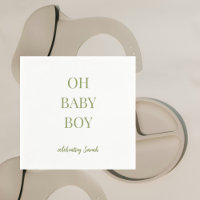 Baby Shower Personnalisé Vert Garçon