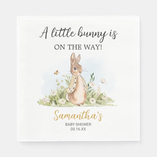 Serviette En Papier Baby shower Peter Rabbit (Devant)
