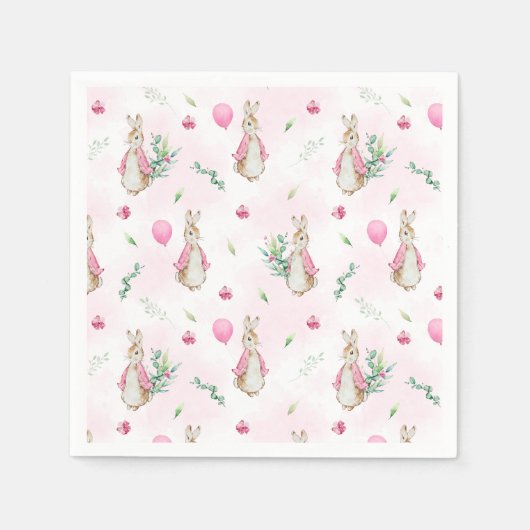 Serviette En Papier Baby shower Peter Rabbit (Devant)