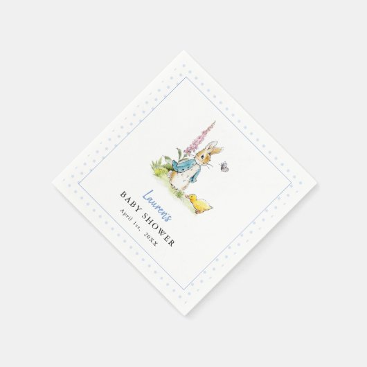Serviette En Papier Baby shower Peter Rabbit serviettes (Coin)