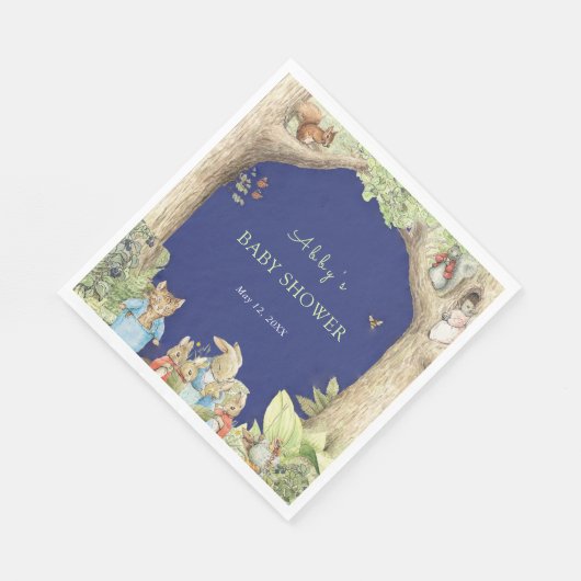 Serviette En Papier Baby shower Peter the Rabbit Forest Friends (Coin)