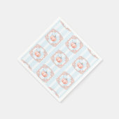 Serviette En Papier Baby shower petit Citrouille Blue Bow Bow (Coin)