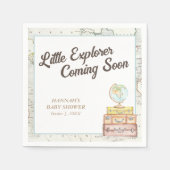 Serviette En Papier Baby shower petit explorateur personnalisé serviet (Devant)