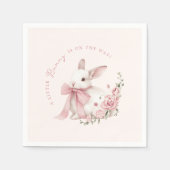 Serviette En Papier Baby Shower Petit Lapin Rose (Devant)