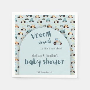 Serviette En Papier Baby shower petit tracteur devant Papier Napkin