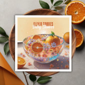 Serviette En Papier Baby shower photo Whimsical Orange