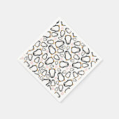 Serviette En Papier Baby shower Pingouin mignon fille rose (Coin)