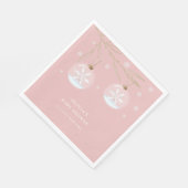 Serviette En Papier Baby shower Pink Gold Winter Snowflake (Coin)