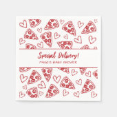 Serviette En Papier Baby shower Pizza Party Livraison spéciale italien (Devant)