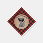Serviette En Papier Baby shower plat Raccoon Lumberjack serviettes (Coin)
