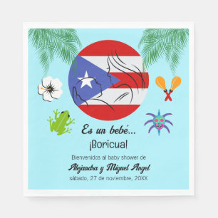 Serviette En Papier Baby shower porto-ricain espagnol Boricua Boy