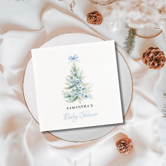 Serviette En Papier Baby shower pour garçons d'hiver de Noël