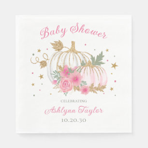 Serviette En Papier Baby Shower pour Jumelles Petite Citrouille