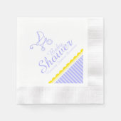 Serviette En Papier Baby shower pourpre bleu poussette nom papier serv (Devant)