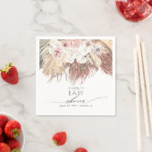 Serviette En Papier Baby Shower/Premier Mariage Palms Tropical Boho (En situation)