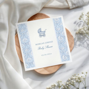 Serviette En Papier Baby Shower Préparatoire Fille Côté Mer