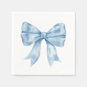 Serviette En Papier Baby shower Preppy Southern Blue Bow