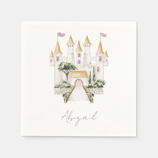 Serviette En Papier Baby shower Princess Castle (Devant)