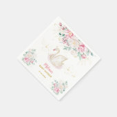 Serviette En Papier Baby shower Princess Swan (Coin)
