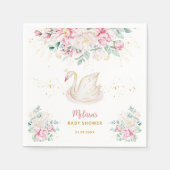 Serviette En Papier Baby Shower Princesse Cygne (Devant)