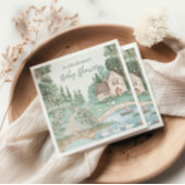 Serviette En Papier Baby shower princesse de cygne