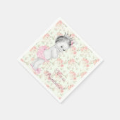 Serviette En Papier Baby shower princesse rose rose (Coin)