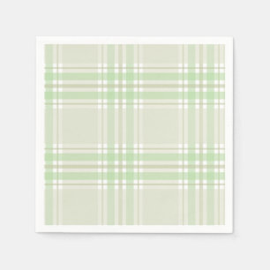 Serviette En Papier Baby Shower Printemps Papier à Carreaux Vert Sauge