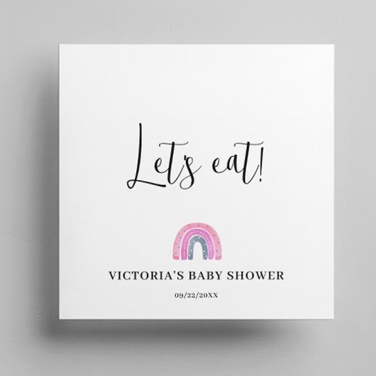 Serviette En Papier Baby shower Rainbow Girl