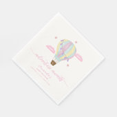 Serviette En Papier Baby shower Rainbow Hot Air Balloon Cloud Star (Coin)
