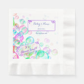 Serviette En Papier Baby shower Rainbow Soap Bubbles (Devant)
