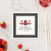 Serviette En Papier Baby shower Red Ladybug Napkin (En situation)