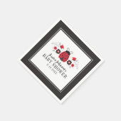Serviette En Papier Baby shower Red Ladybug Napkin (Coin)