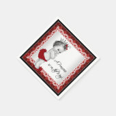 Serviette En Papier Baby shower Red Princess (Coin)