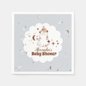 Serviette En Papier Baby shower Rétro Halloween Little Boo (Devant)