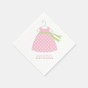 Serviette En Papier Baby shower Robe de fille rose