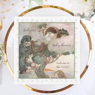 Serviette En Papier Baby shower Rock A Bye Baby Nursery Rhyme