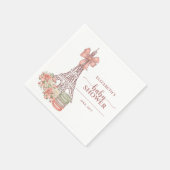 Serviette En Papier Baby shower romantique French Pink Bow Paris (Coin)