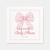 Serviette En Papier Baby shower rose Bow (Devant)