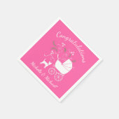 Serviette En Papier Baby shower rose Chihuahua (Coin)