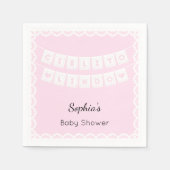 Serviette En Papier Baby shower rose Cielito Lindo (Devant)