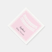 Serviette En Papier Baby shower rose Cielito Lindo (Coin)