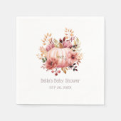 Serviette En Papier Baby shower rose Citrouille (Devant)