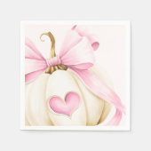 Serviette En Papier Baby shower rose Citrouille Coquette (Devant)