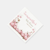 Serviette En Papier Baby shower rose Citrouille thème Papier Napkin (Coin)