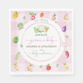 Serviette En Papier Baby shower rose cultivé localement (Devant)