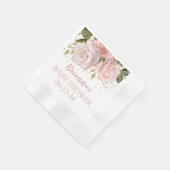 Serviette En Papier Baby shower Rose de Parties scintillant d'or rose (Coin)