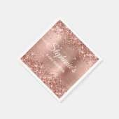 Serviette En Papier Baby shower Rose d'huile d'or (Coin)