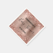 Serviette En Papier Baby shower Rose d'huile d'or (Coin)